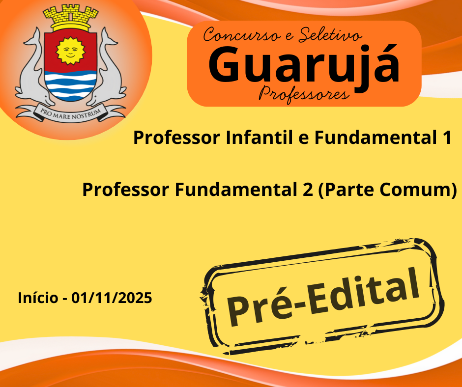 Pré Edital- Guarujá- Professores - (2025/2026)