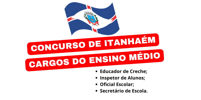 Itanhaém- Cargos Ensino Médio- 2026 (Educador-Inspetor- Oficial-Secretário)