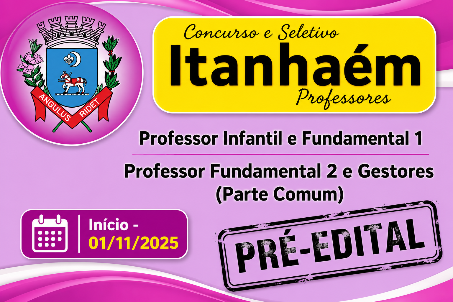 Pré Edital- Itanhaém- Professores - (2025/2026)