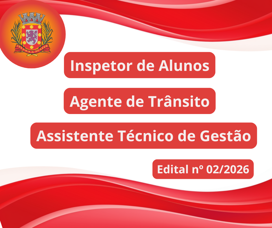 Edital 2/2026- São Vicente- Vários cargos (inspetor, agente de trânsito, assistente gestão)