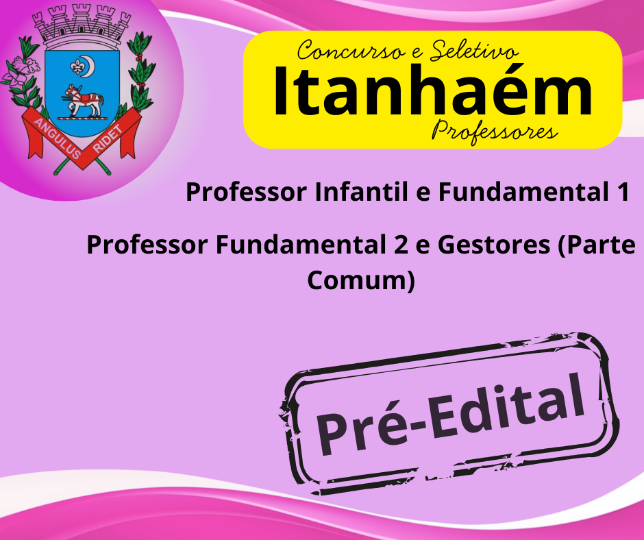 Pré Edital- Itanhaém- Professores - (2025/2026)