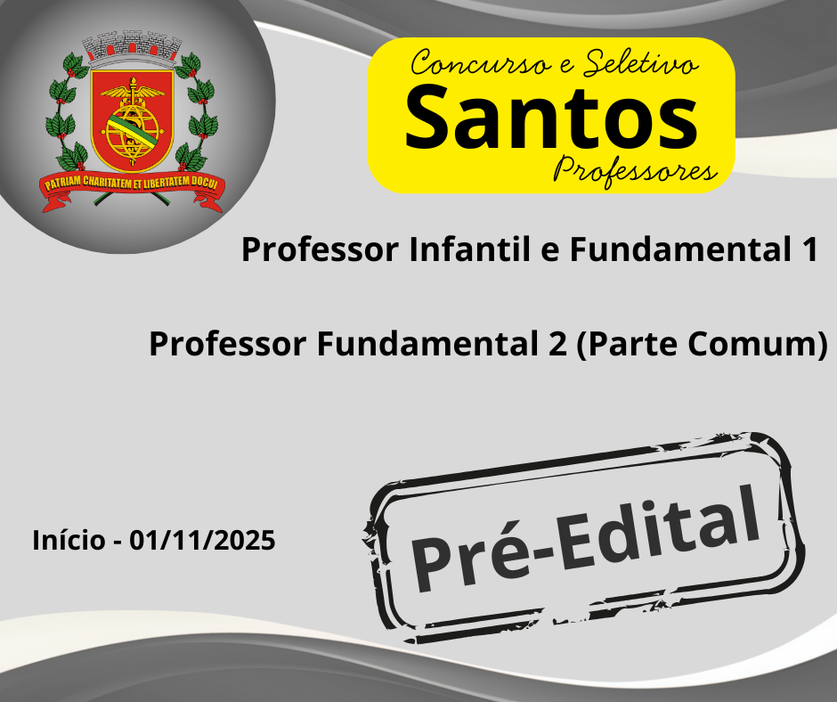Pré Edital- Santos- Professores - (2025/2026)