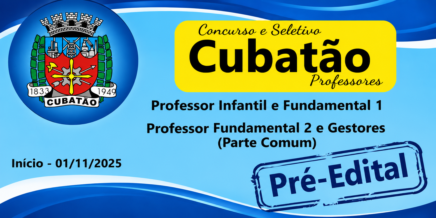 Pré-Edital- Cubatão- Professores (2025/2026)